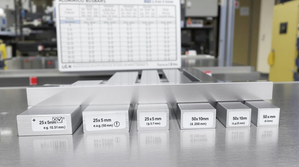 Standard Aluminum Busbar Capacity