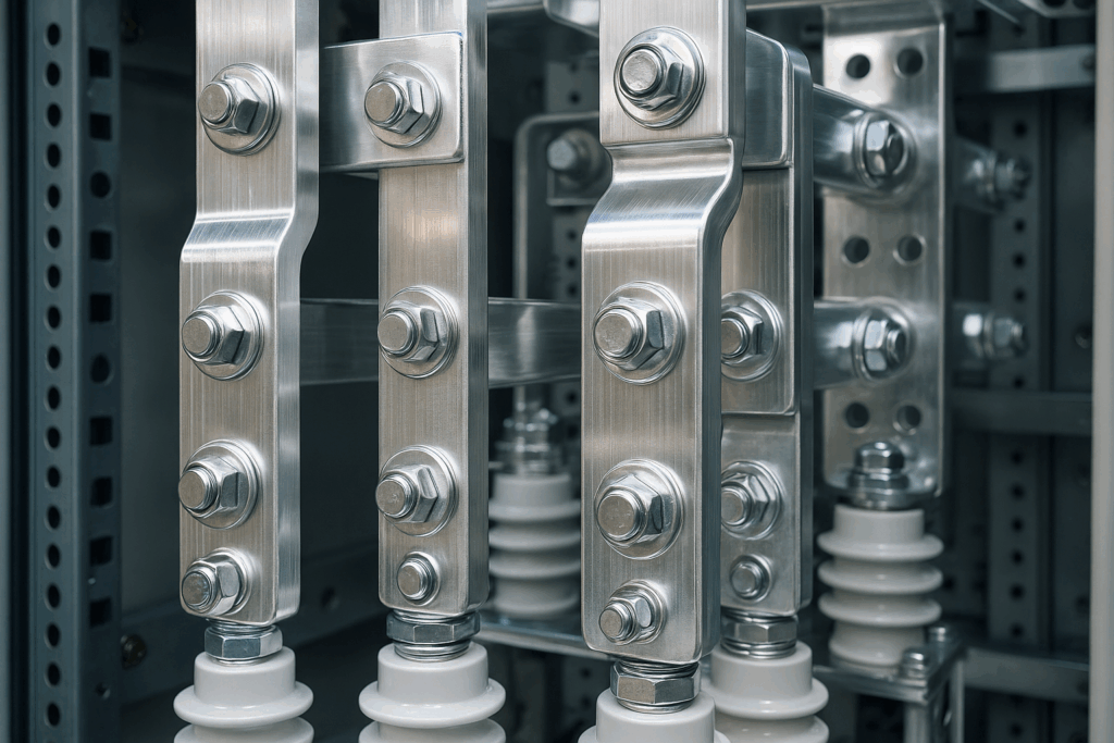 Aluminum Busbars in Electrical Panel